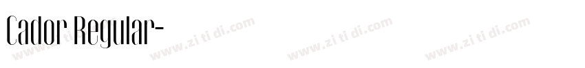 Cador Regular字体转换